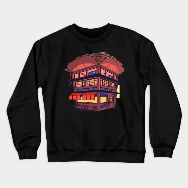 Ramen Shop Crewneck Sweatshirt by Ginkgo Whale